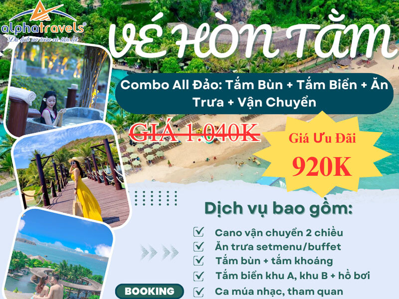 Combo All đảo (tắm bùn + tắm biển + ăn trưa + vận chuyển)