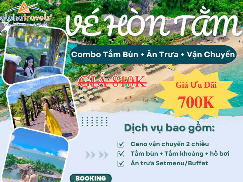 Combo gói tắm bùn + ăn trưa + cano vận chuyển