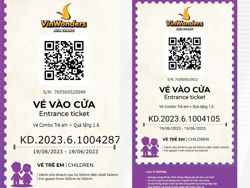 Xuất vé online bằng Code điện tự (Vé trẻ em)